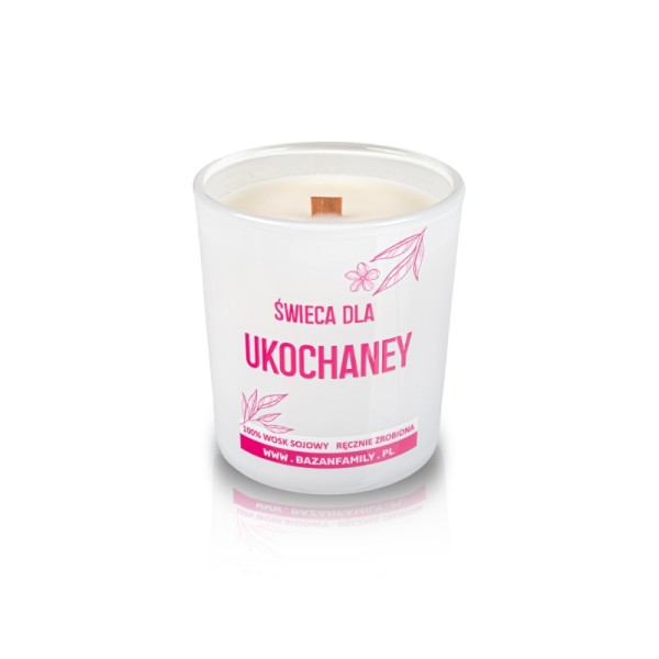 Świeca sojowa zapachowa w formie szklanej «UKOCHANEY»